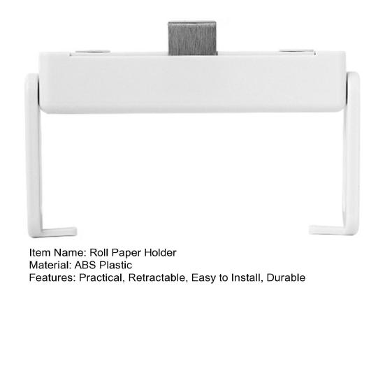 Выдвижной держатель для бумажных полотенец, регулируемая длина, простая установка, держатель для рулонной бумаги, ванная комната, кухня