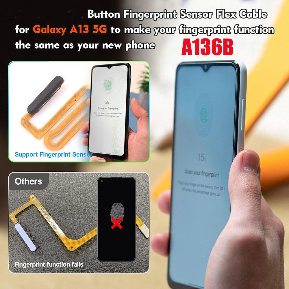 Шлейф с кнопкой питания и сканером отпечатка пальца для Samsung Galaxy A13 5G A136B