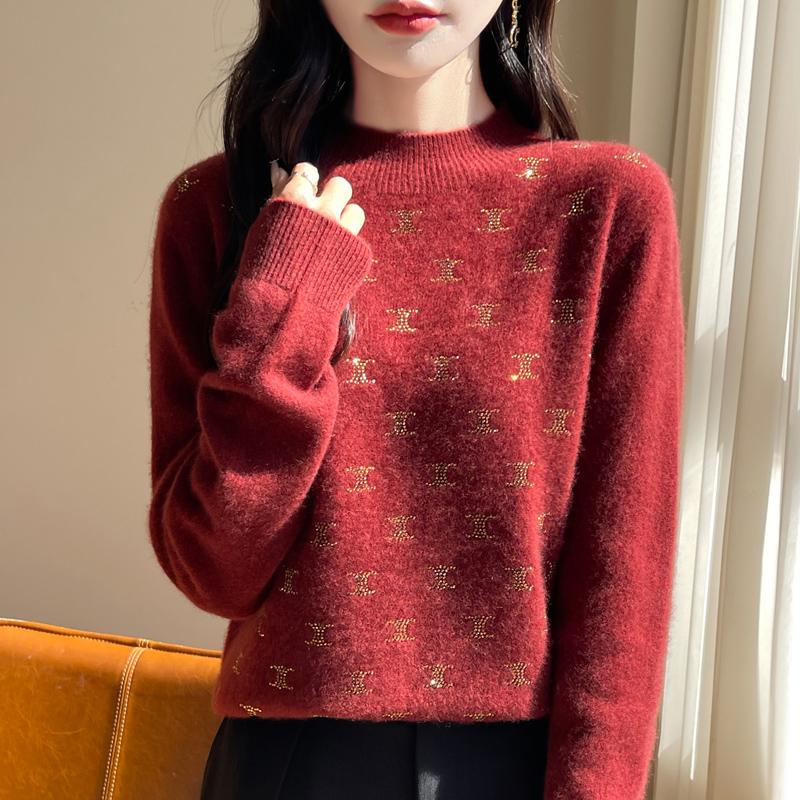 Женский кашемировый свитер Qinghe кашемир 30% кашемир 70% шерсть осенне-зимний кашемировый пуловер мягкий и теплый