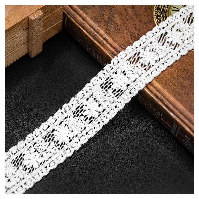 4Meters/lot 3cm Wide White Double-sided Lace Mesh Embroidery Lace DIY Clothing Decoration Hair Accessories Handmade Materials