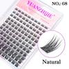 12Lines DIY Big Capacity Dovetail Eyelash Extension Firm Easy-grafting Eyelashes Mix Length C/D Curl Lashes Cluster Soft Ribbon