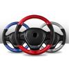 Braid Car Steering Wheel Cover Decoration Carbon Fiber Microfiber Leather With Needles Thread Splice Covers Sports Fashion 38cm