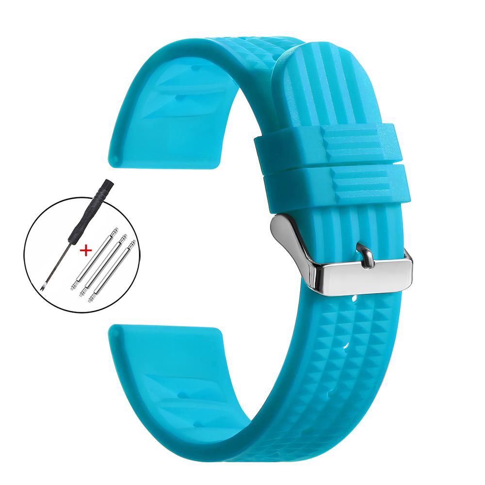 Premium Rubber Waffle Strap Universal Replacement 20mm 22mm Soft Silicone Watchband Men's Sport Diver Wristband for Seiko SKX007