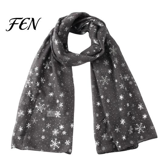 Versatile Winter Shawl Glitter Sparkly Foil Snowflake Print Scarf for Women, Christmas Polka Dot Wrap Theme Wrap, Fall Lightweight Soft Cozy Party