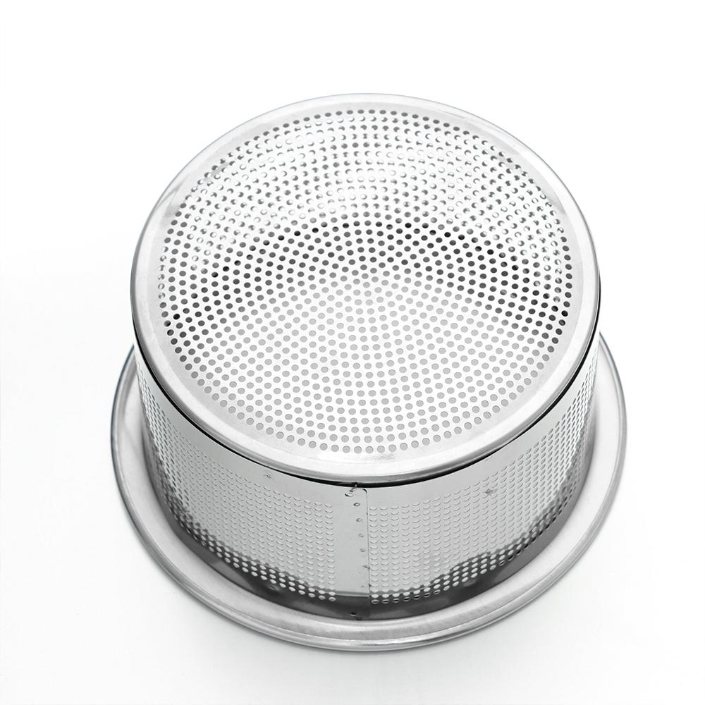 Sink Plug Stainless Steel Waste Drainer Plug Filter Basket Sink Strainer Food Hair Stopper Colander