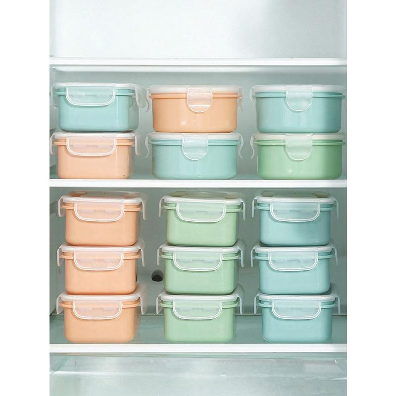Kitchen Refrigerator Microwave Safe Plastic Lunch Box, Rectangular-Shaped Fresh-Keeping Box For Food Storage, Fruits & Snacks With Seal Cover, Kitchen