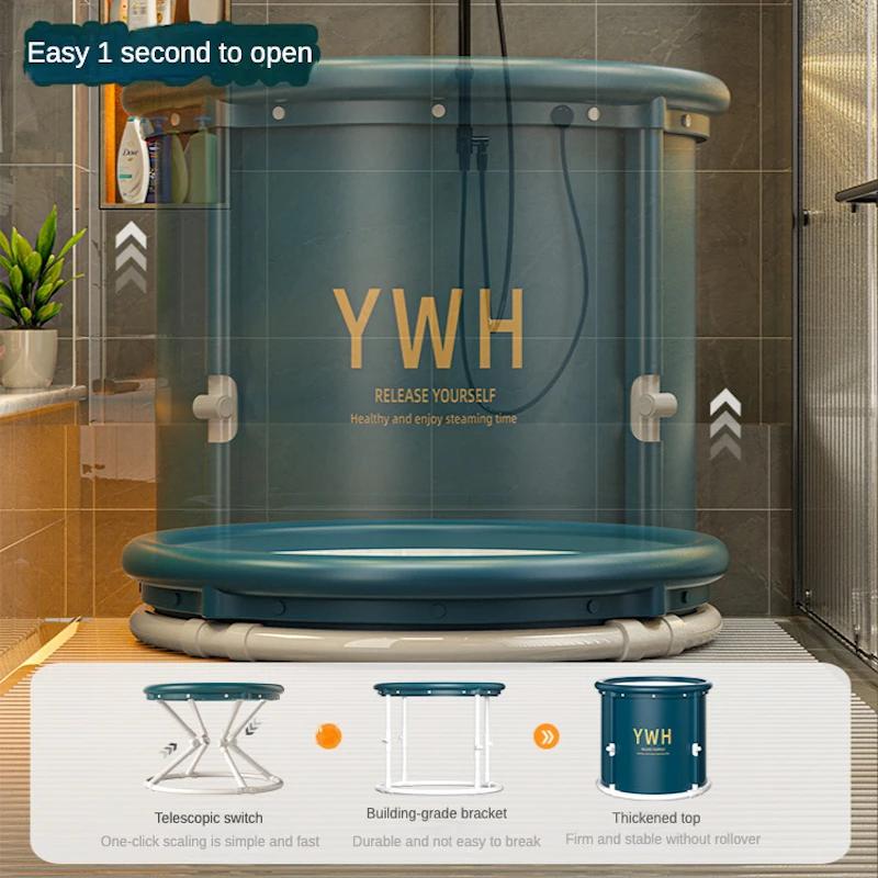 Adult Folding Bath Bucket Bathtub Bidet Body Large Bathtub Thicken Shower Barrel Available Foldable Tub Portable Spa Bathtub