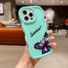 Мягкий чехол Macaron из ТПУ для телефона iPhone 11 12 13 14 15 Pro Max SE X Xs XR 6 6s 7 8 Plus Tecno Camon 19 Realme C35 Cover Ae59 Butterfly art design Cute