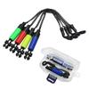 2pcs/box Carp Fishing Bobbins Swingers Bite Indicator Alarms Metal Chain 4 Colors Bite Alarm Fishing Tools For Fishing Rod Tackle Accessories