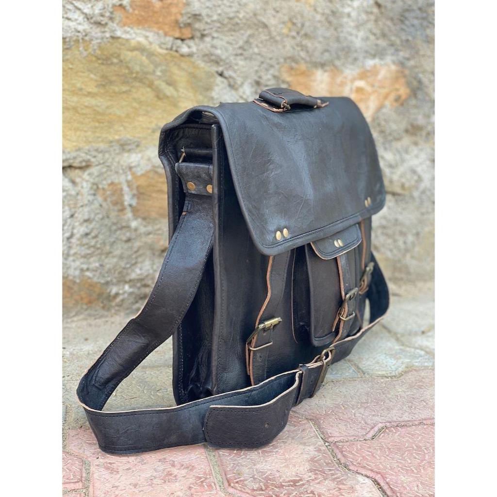 Кожаная сумка-мессенджер, сумка через плечо, сумка для ноутбука, офисная сумка, подарок для мужчин и женщин, большой портфель, сумка-портфель