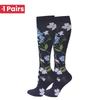 1 Pair Cute Cat Compression Socks Knee High 20-30 Mmhg Fit Medical Edema Diabetes Varicose Veins Running Sports Socks
