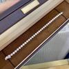 Zhuozhifan Серебро S925 Браслет-соты минималистичный с высокоуглеродистыми бриллиантами