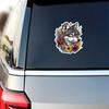 Car Stickers Flower Wolf Waterproof Vinyl Decals Auto Body Window Bumper Decor Motorcycle Helmet Stickers TM312