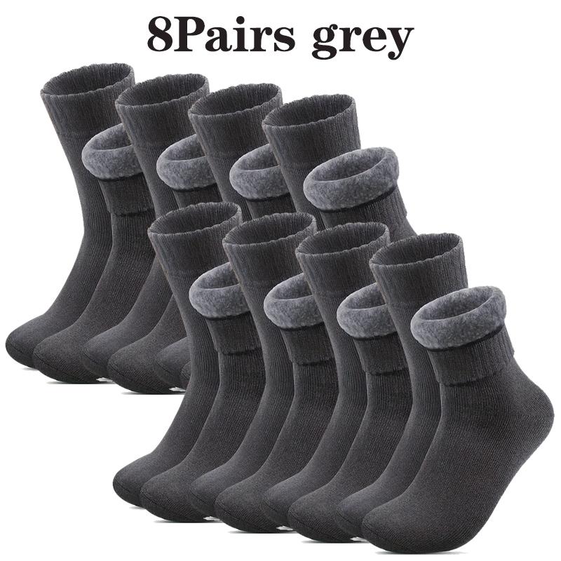 Мужские осенние и зимние супер толстые плюшевые носки 1/2/4/6/8/10/15/20 пар повседневных теплых и морозостойких носков средней длины для активного отдыха