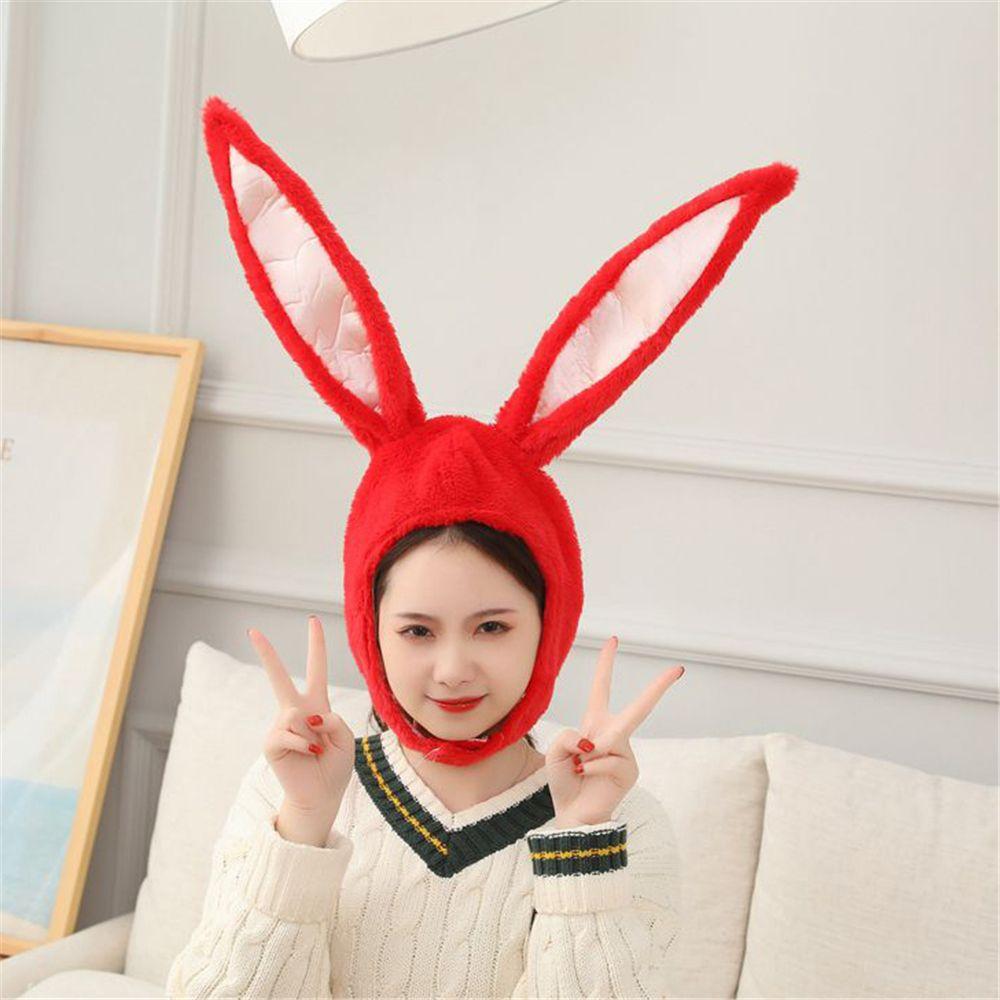 Women Girls Plush Head Warmer Photography Props Holiday Party Favors Hat Rabbit Hat Bunny Ears Hat