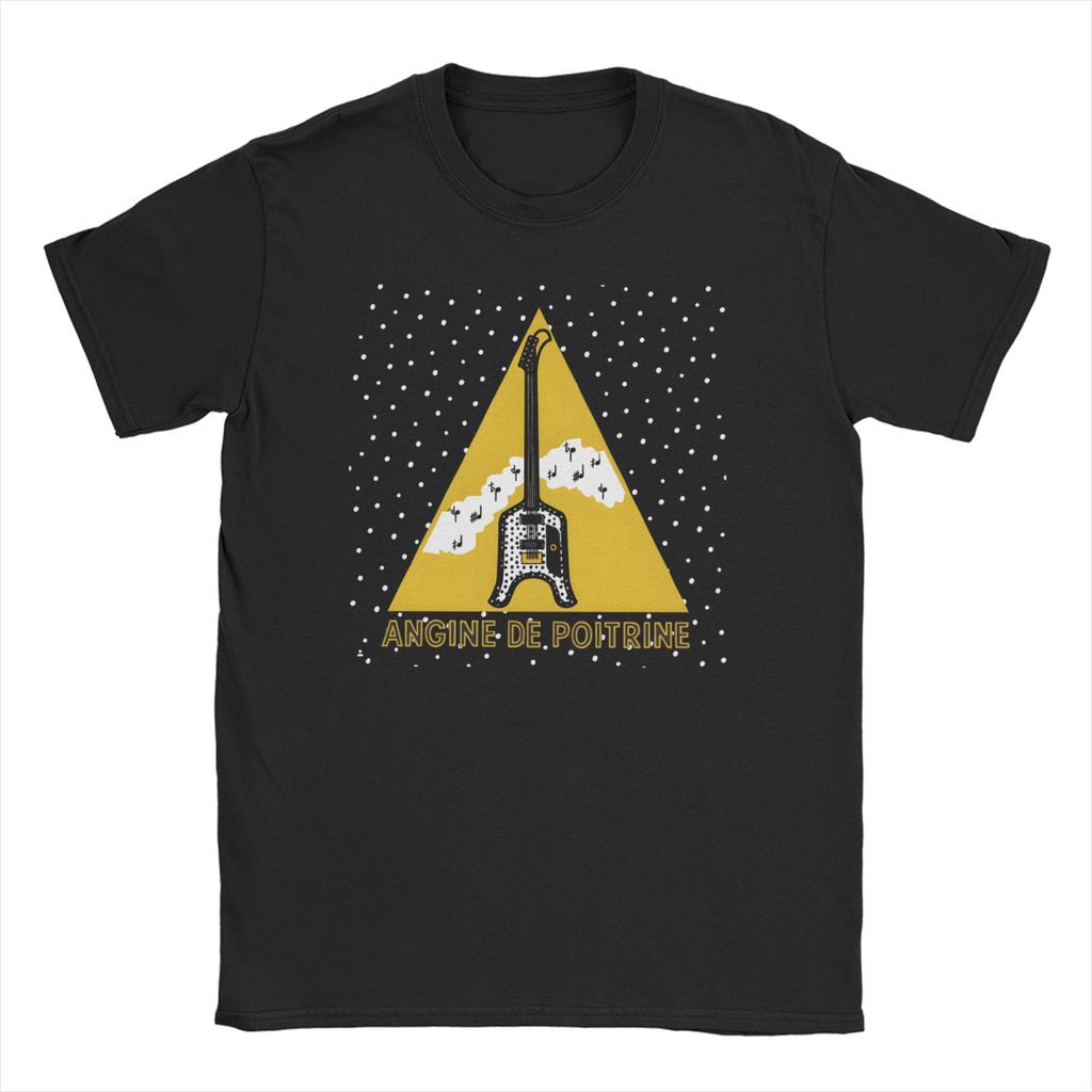 Vintage Angine De Poitrine Rock TShirt Unisex WoUnisex Crew Neck Pure Cotton T Shirts Short Sleeve Tee Shirt Summer Clothes