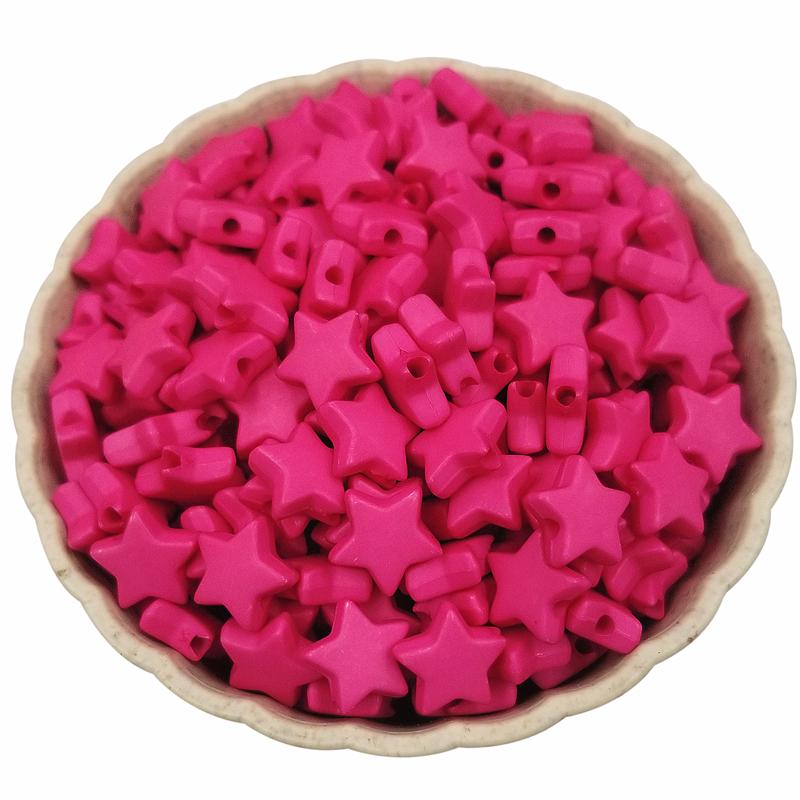 Товары для вечеринок для изготовления украшений Акриловые свободные бусины в форме звезды разноцветные аксессуары своими руками 50 шт 9 мм