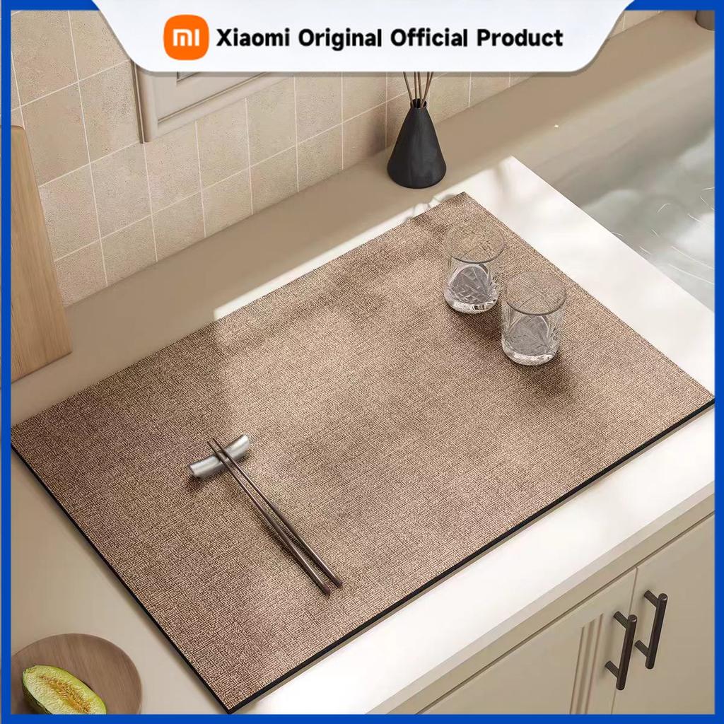 Xiaomi Квадратная простая подставка под посуду, впитывающая подставка на стол, из диатомита, нескользящая подставка на стол, подставка для сушки посуды, коврик для стиральной машины