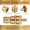 4x Brass Automatic Tire Deflator Kit Adjustable 6-30PSI Tyre Air Valve Core Tool