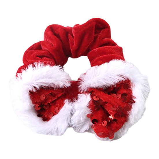 Рождественский утиный воротник Эластичный плюшевый воротник для питомца Санта-Клаус Рождественская елка Шея