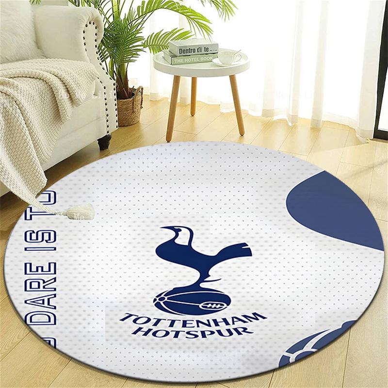 1pc T-Tottenham Hotspur Print Round Carpet Chair Round Carpet Suitable for Bedroom Living Room Home Decorative Carpet