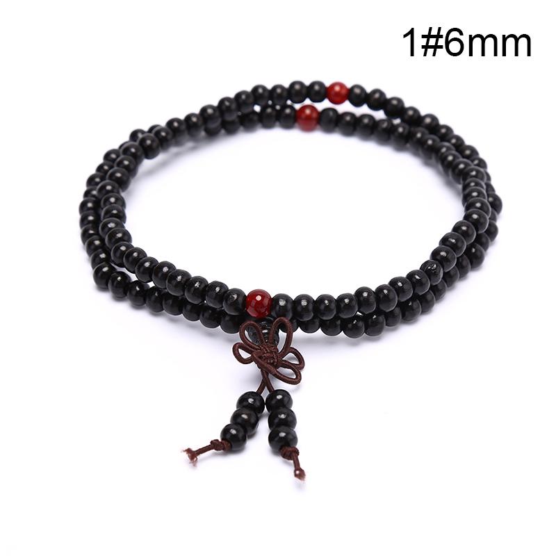 6/8 мм натуральный сандаловое дерево буддийский Будда медитация бусины браслет для женщин и мужчин