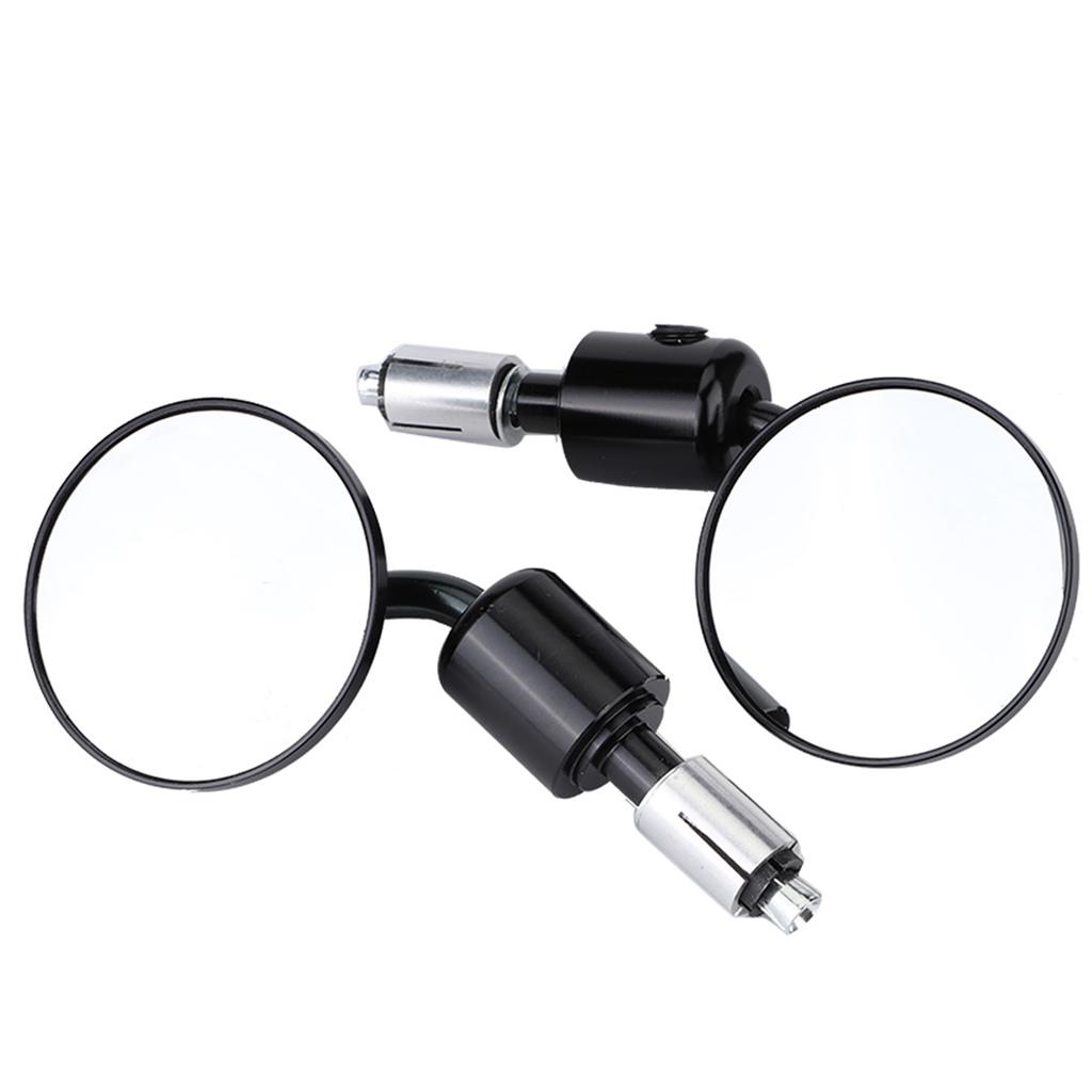 1 пара 7/8" круглых зеркал заднего вида на руль, мотоциклетные мотоциклетные боковые зеркала, черные