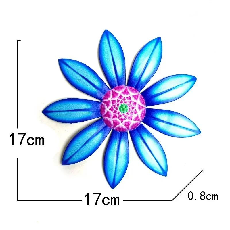 Украшение для сада Металлический цветок Настенный декор Художественная скульптура Подвесной орнамент Эстетическое украшение для дома Садовая комната Украшение двора На открытом воздухе