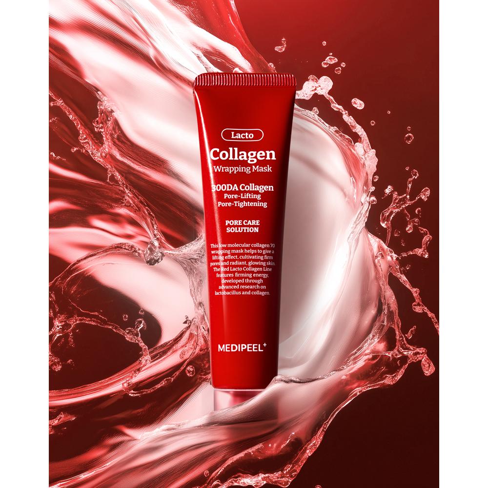 Medi-Peel Red Lacto Collagen Wrapping Mask 70ml (2pcs) (+Dual Brush) - Wrapping Set Firming, Korean