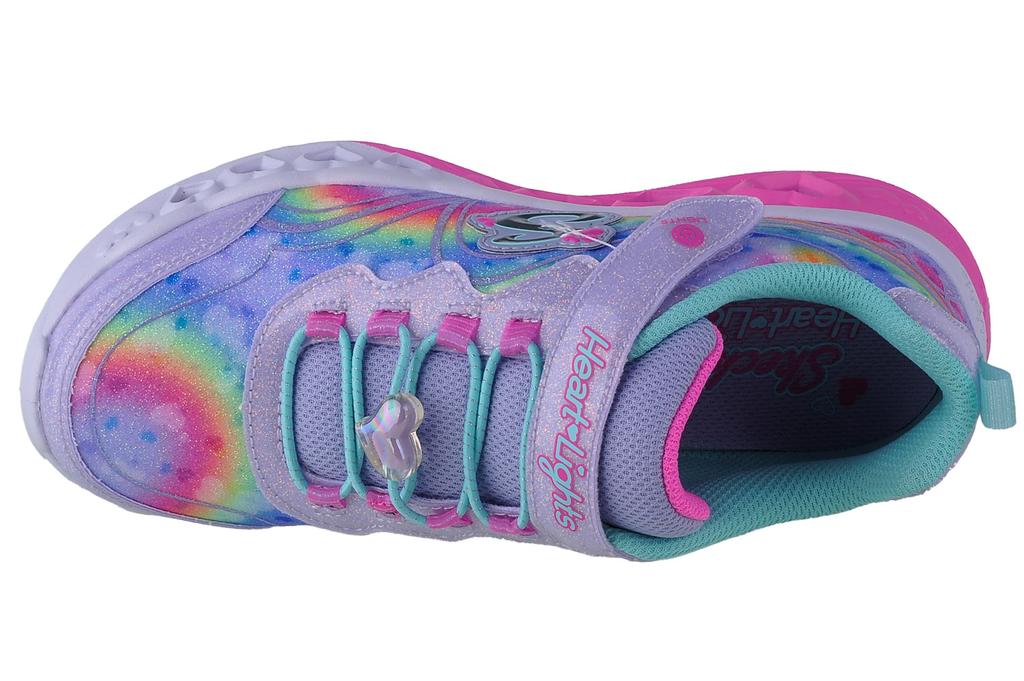Skechers Кроссовки Flutter Heart Lights-Groovy Swirl для девочки розовые