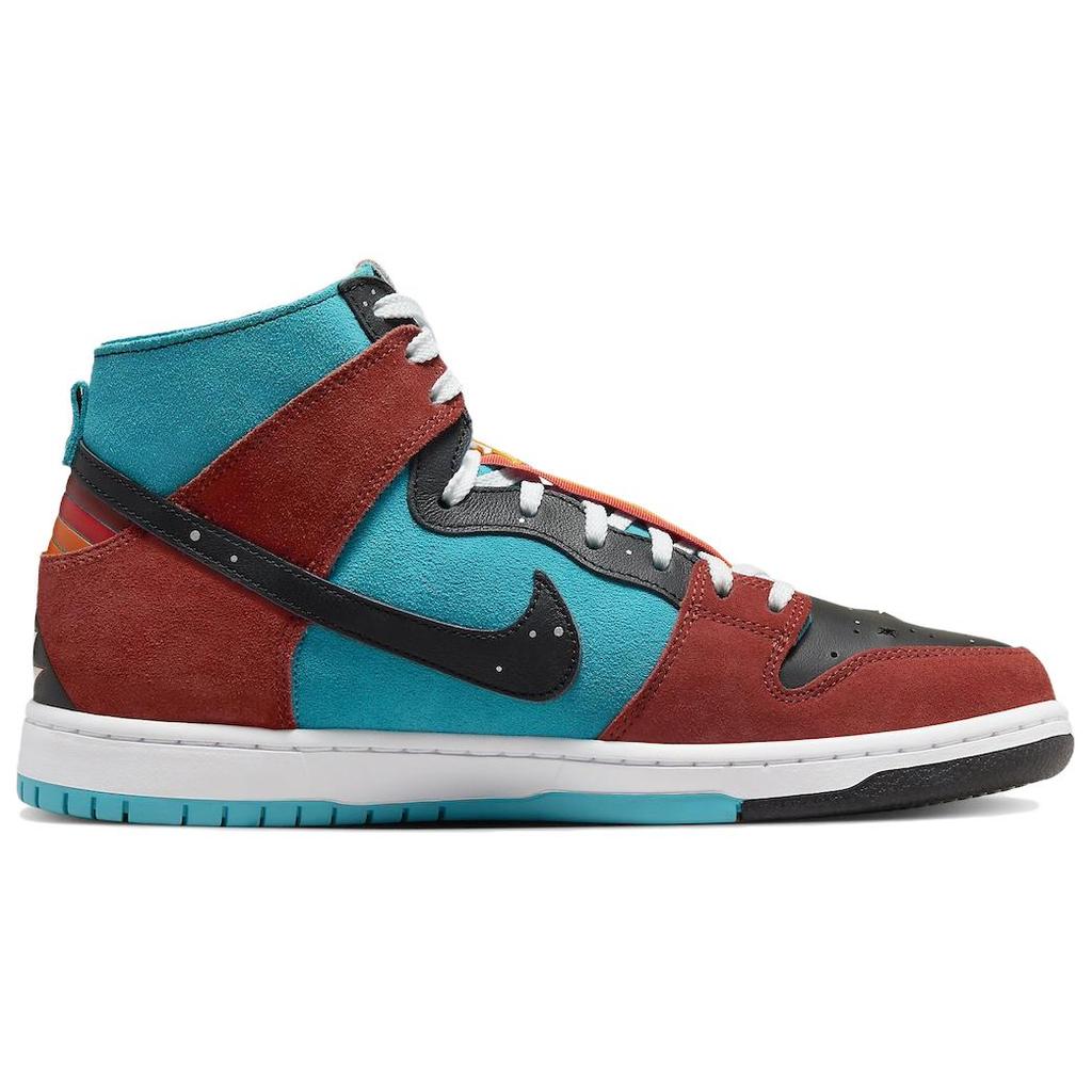Diorr Greenwood x Nike Dunk High SB Navajo Arts Унисекс Кроссовки Разноцветные Бирюзово-синие Черные FQ1775-400