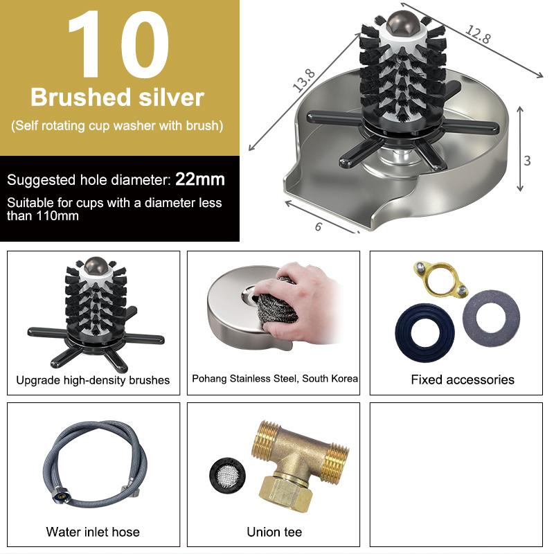 Стеклоочиститель для кухонных моек Чашки для мытья кухонные принадлежности Серебряная щетка из нержавеющей стали Инструменты для чистки