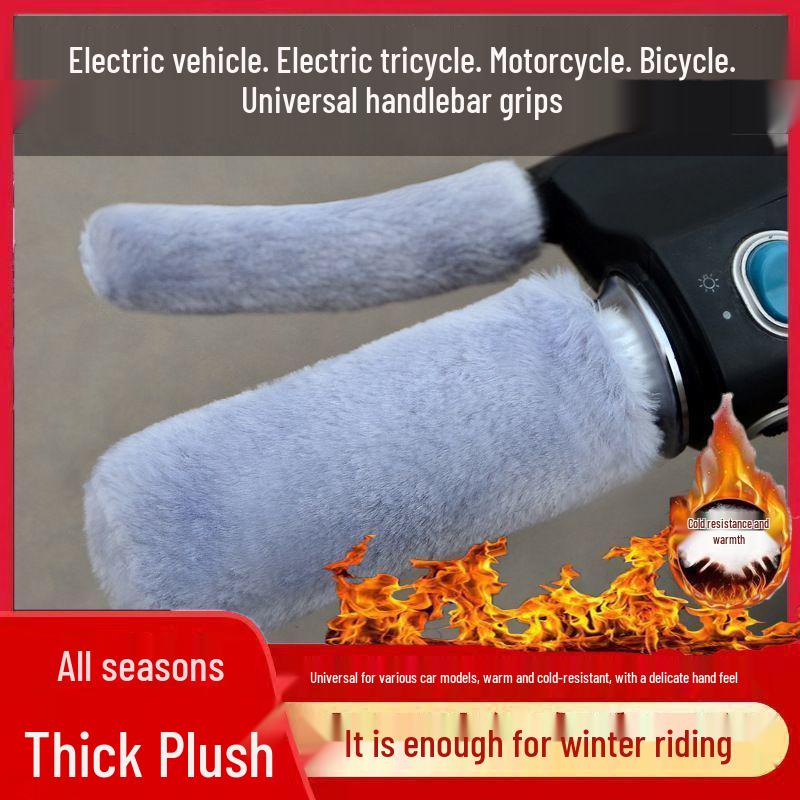 Electric Vehicle Winter Fleece-Lined Handlebar Gloves for Bikes and Motorcycles