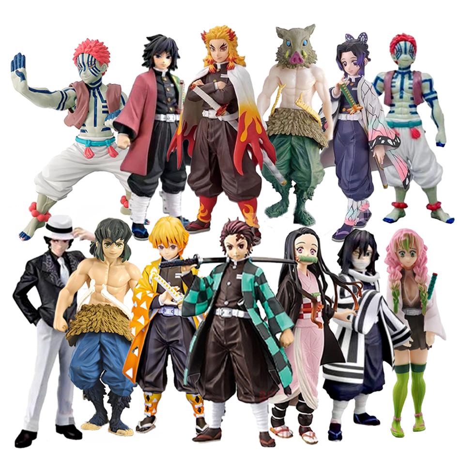 Аниме Demon Slayer Kimetsu no Yaiba фигурка Камадо Танджиро фигурка Agatsuma Zenitsu Nezuko Warrior ПВХ модель игрушки