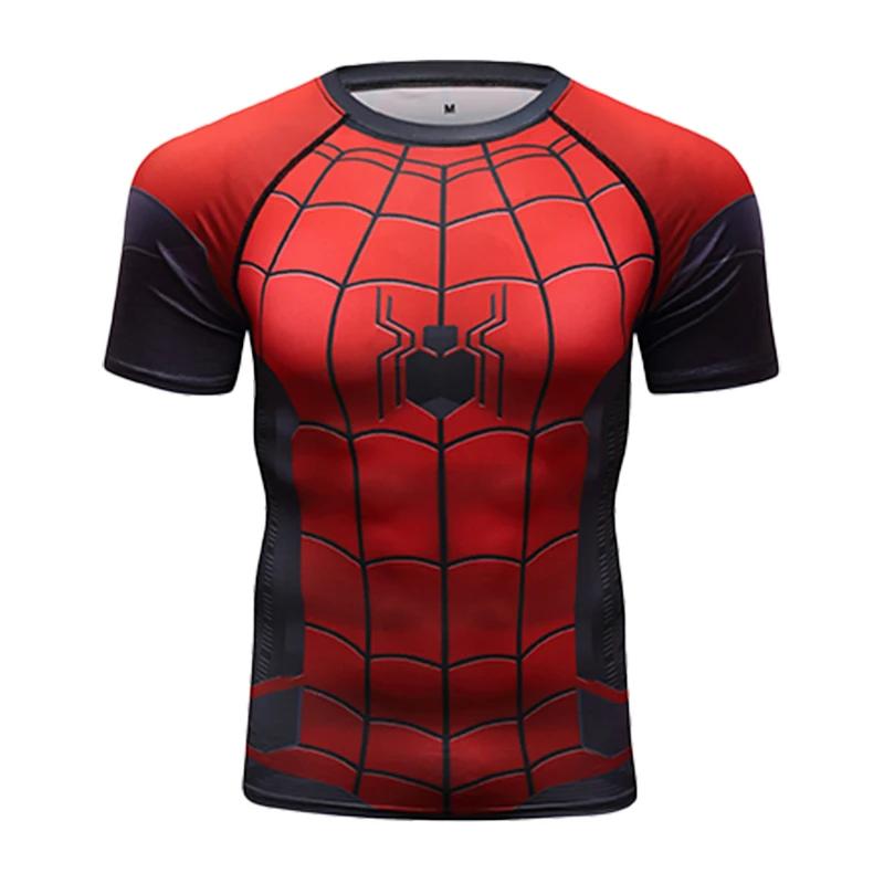 Fun Spider Pattern 3D Printed T-shirt Classic Movie Role-playing Men's Short Sleeved Top Summer Personalized Fashion Casual Round Neck Streetwear