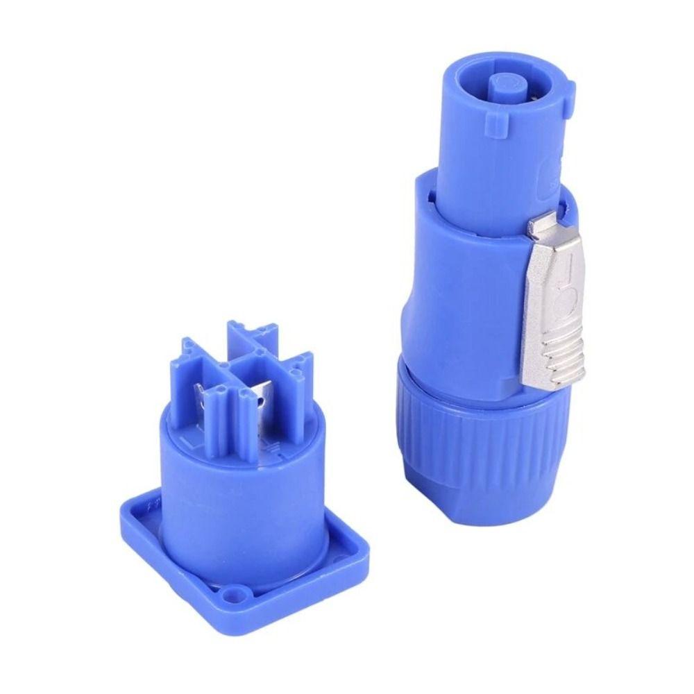 10 Pc/bag Blue/White Powercon Connector Male Plug Durable 3 Pin Speaker Plug Stage Light LED Screen