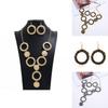 European Style Geometric Metal Pendant Necklace For Elegant Evening Wear
