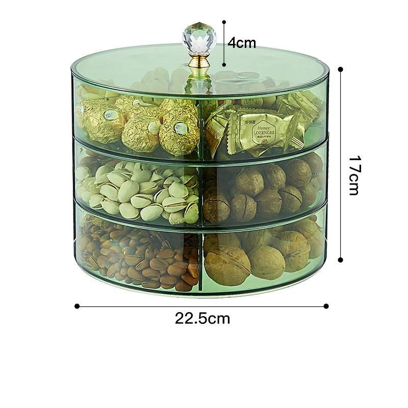Plastic Fruit Trays Multi Grid Nuts Dried Fruit Storage Trays with Lids Sugar Boxes Household Snack Candy Containers Decoration