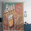 Ретро-постер Кружка для пива Craft Lager с пенопластом Шифоновые прозрачные шторы для гостиной, спальни, занавески на окна, вуали, тюль, занавески