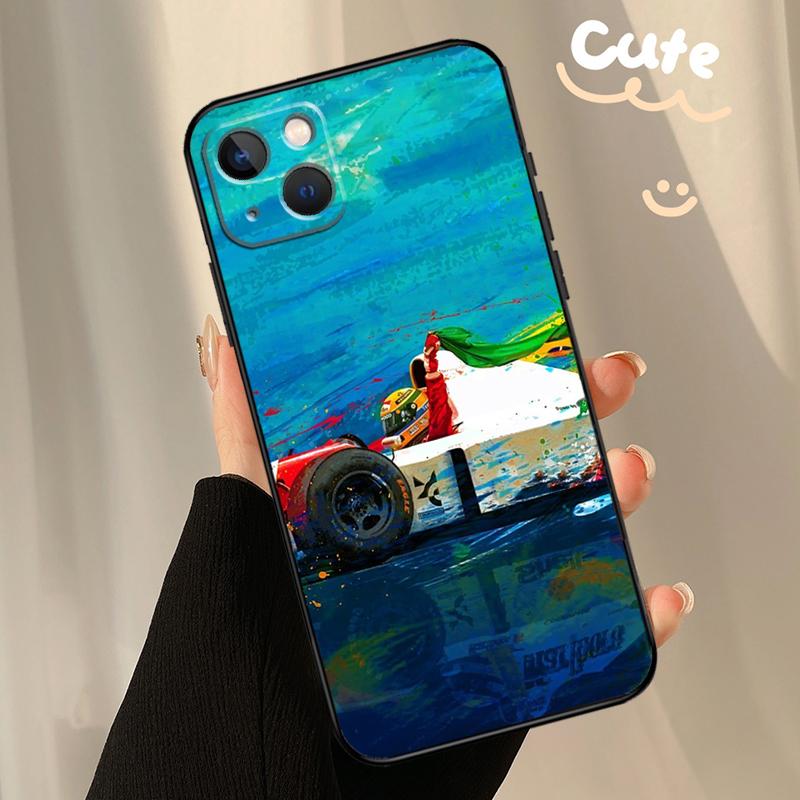 Чехол для телефона F1 Айртона Сенны Для iPhone 17 Pro Max 11 14 15 16 Pro Max Plus 13 12 mini 16e 17 Air Задняя крышка