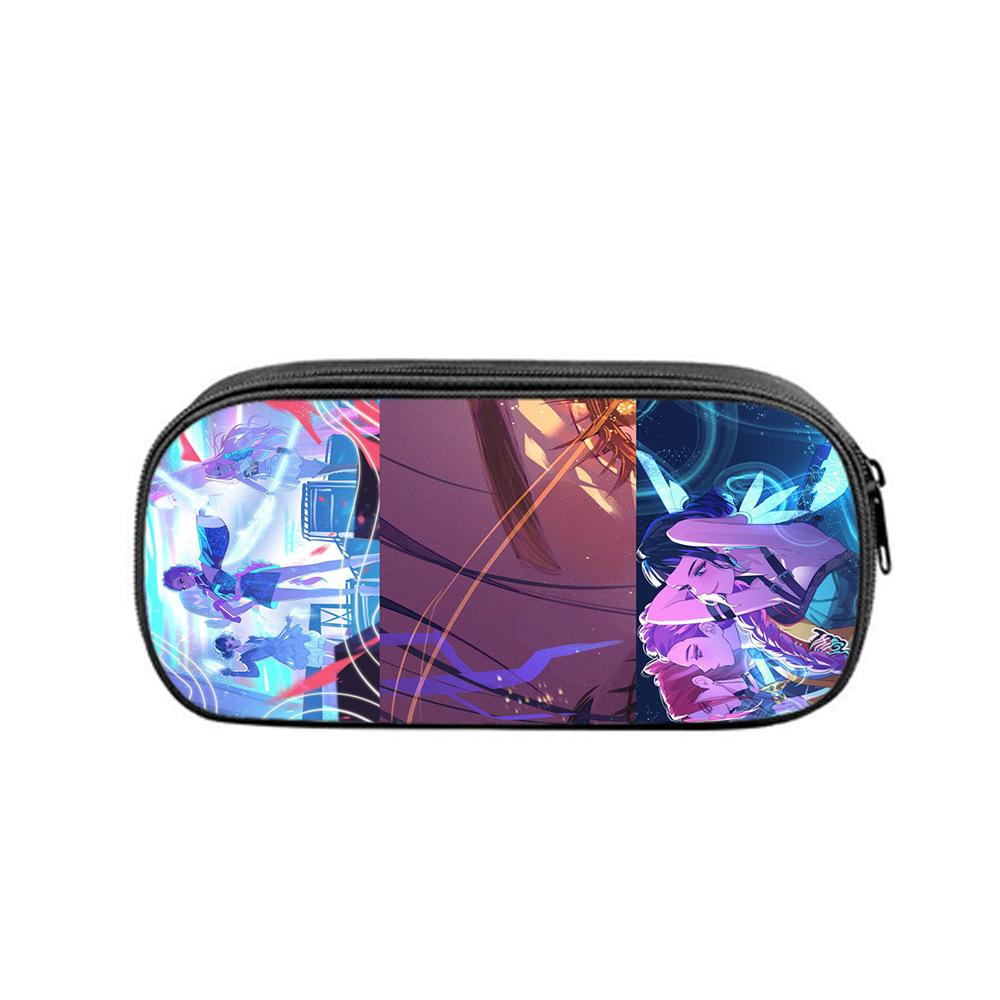 Huntrix Kpop студенческий принт пенал Kpop охота на ведьм женская группа студенческое хранение канцелярская сумка пенал