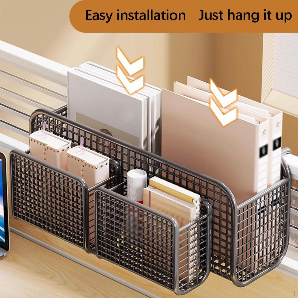 Подвесная корзина для хранения Органайзер для двухъярусной кровати Прикроватная полка Рейлинги Офис для детей Взрослых Металл Мульти