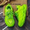 Fashion Streetwear Green Chunky Sneakers Mens Designer Platform Sport Shoes Men Trend Thick Sole Casual Sneakers Male Zapatillas Hombre