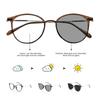 Color Changing Anti Blue Light Glasses Circular Glasses Frame Comfortable Outdoor Sunglasses For Women