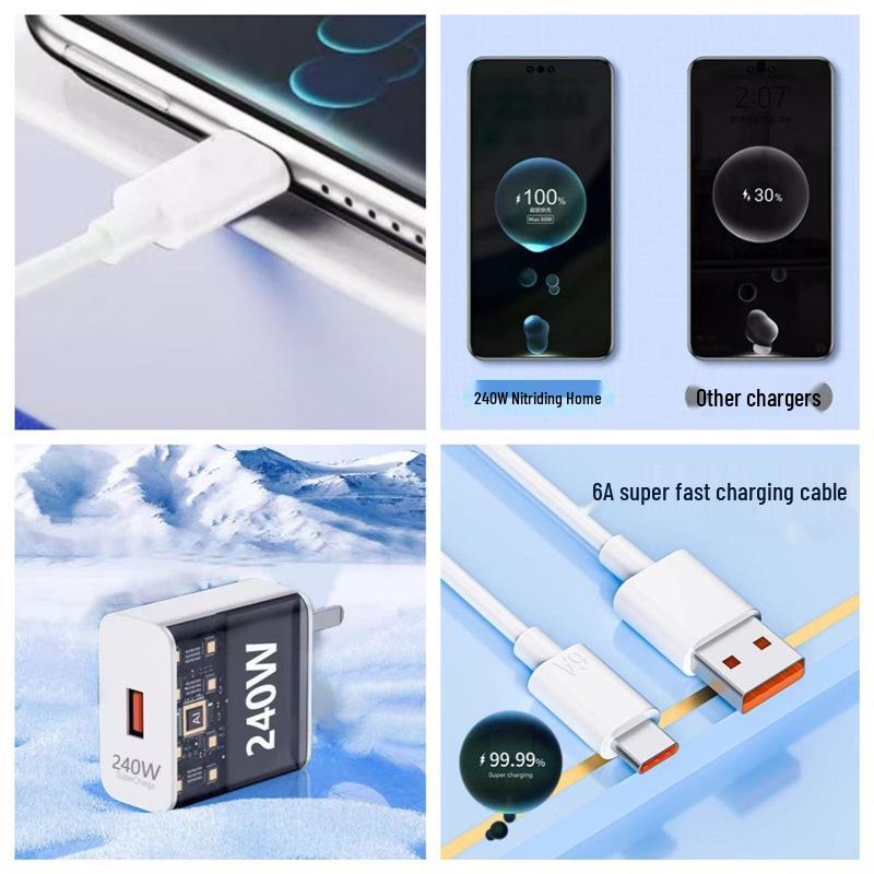 Сверхбыстрые зарядные устройства 240 Вт и 120 В для телефонов Huawei, OPPO, Honor и vivo