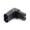 Cablecc Figure 8 IEC60320 C7-C8 90 Degree Upward Right Angle AC Adapter Male-Female Extension