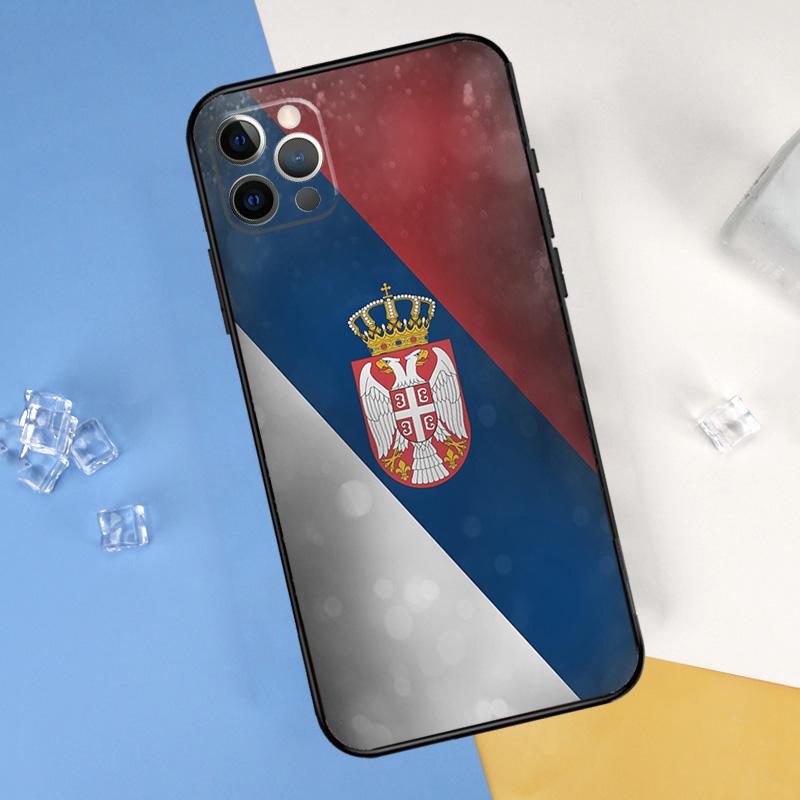 Флаг Сербии Сербский Чехол для Телефона Для iPhone 16 Pro Max 16e 12 13 Mini 11 14 15 Pro Max XR 15 16 Plus Чехол-Оболочка