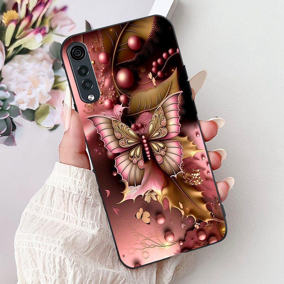 Чехол для LG Velvet 4G 5G Милый Кот Роскошная Мода Цветы Смешная Расписная Задняя Крышка Для LG Velvet 5G UW Чехол для Телефона Силиконовый