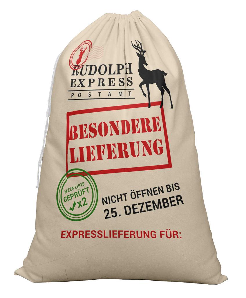 Printtoo Упаковка из 2 специальных рождественских мешков с завязками, очень большого размера, для многоразового хранения рождественских подарков, 27x20 дюймов