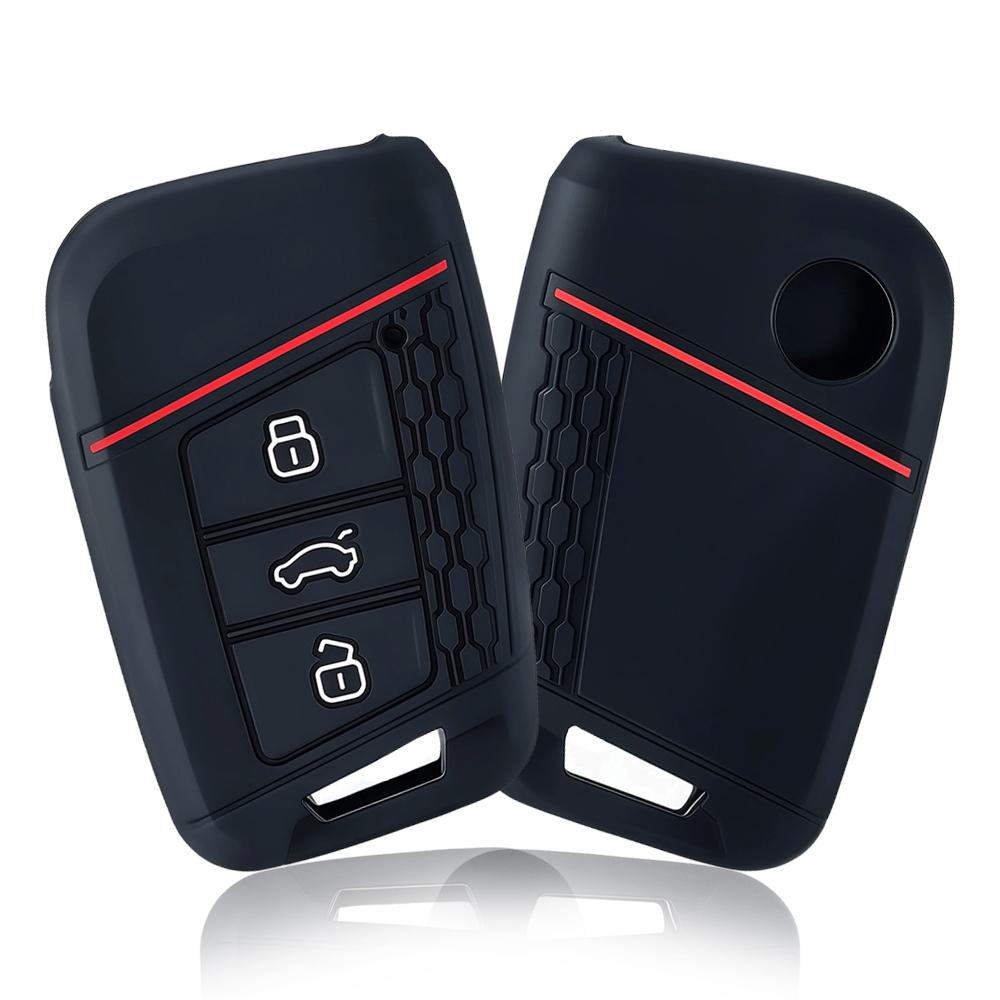 Силиконовый чехол-брелок для ключей Skoda Octavia Kodiaq Karoq Для Volkswagen Vw Polo Passat B8 Tiguan 2 Для Seat Чехол для автомобильного ключа